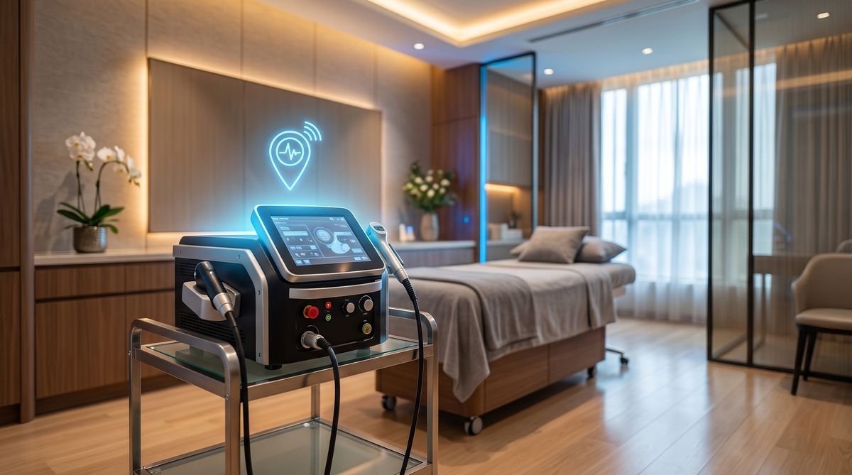 Equipamento de estética em uma clínica